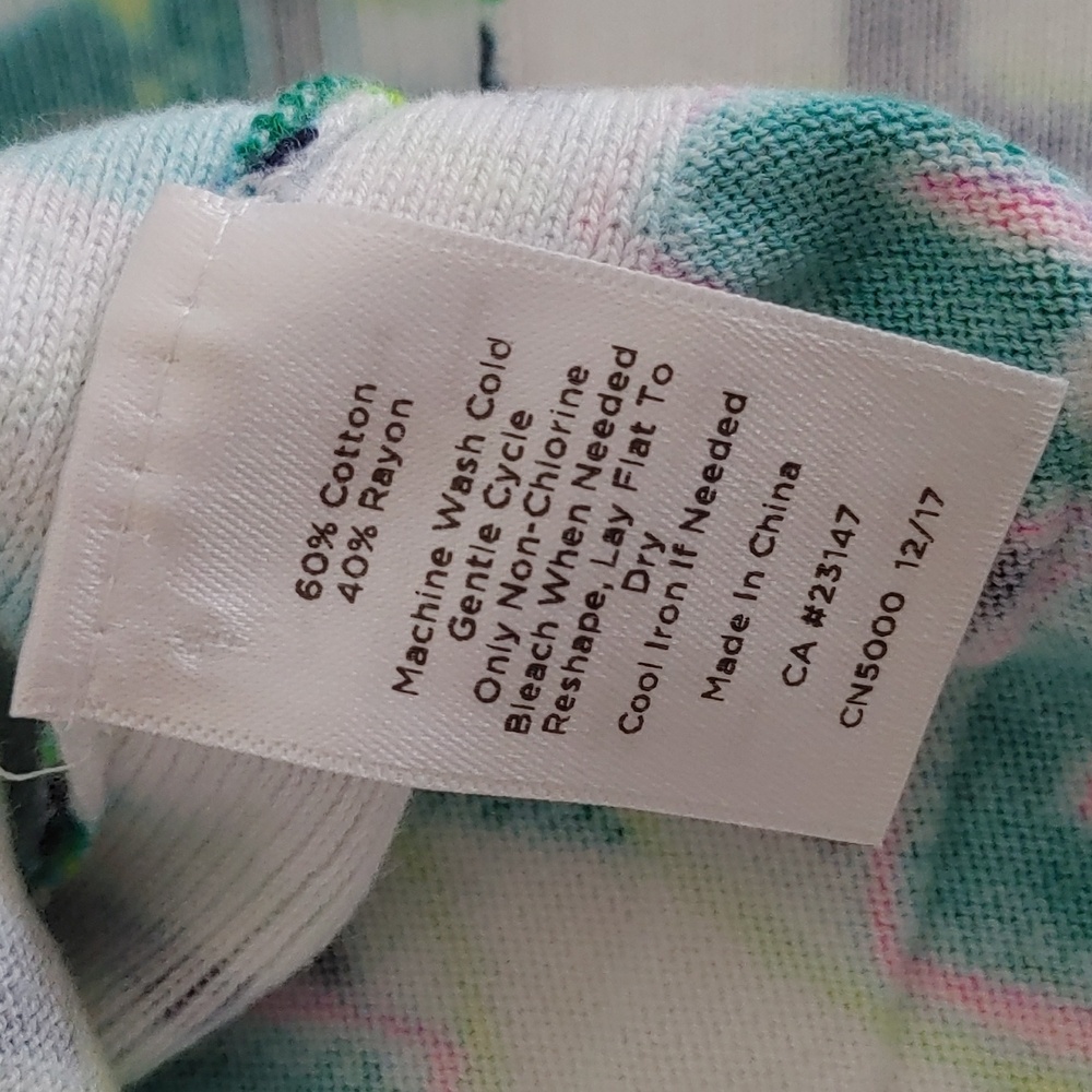 Talbots Short Sleeve Button Front Floral V-Neck Cardigan Size M - Picture 6 of 6